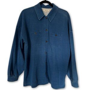 Madewell | Indigo Terry Shirt-Jacket - Size L